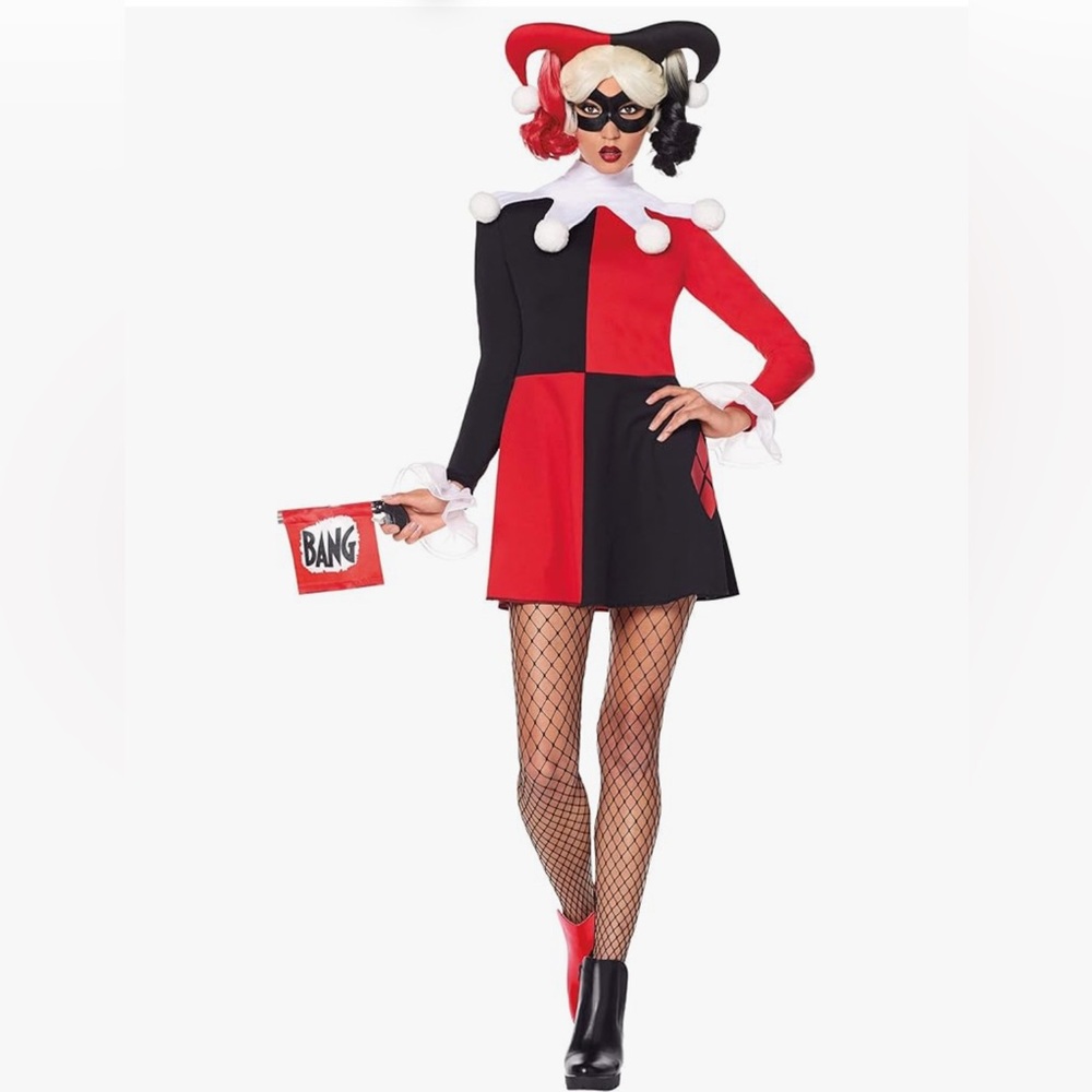 Harley Quinn Dress - Red and Black